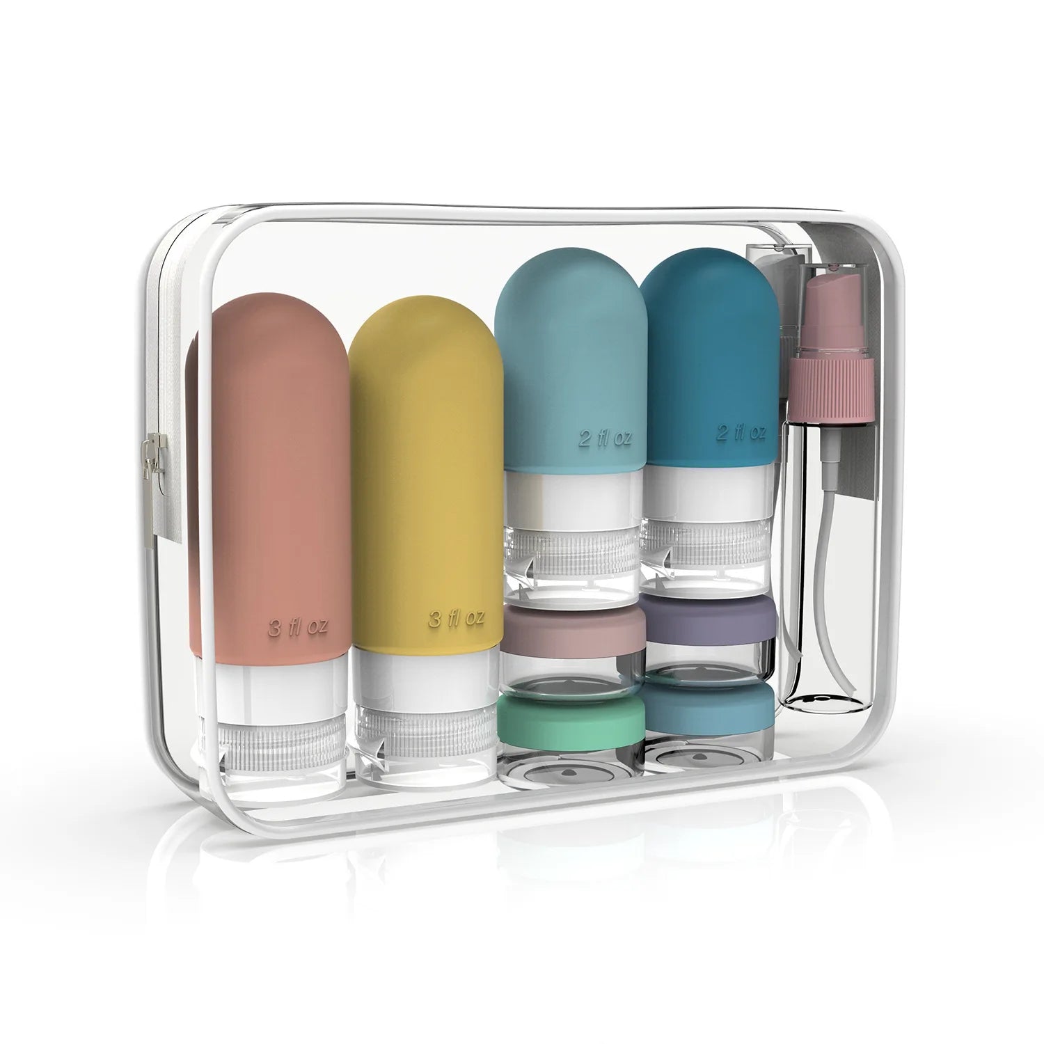 4 Pc/set Travel Bottles for Toiletries BPA Free Leak Proof Squeezable Travel Size Containers Travel Accessories Essentials