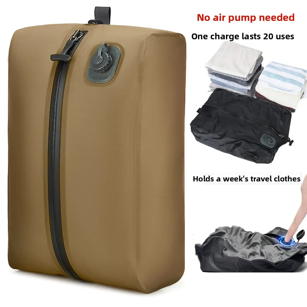 Automatic Vacuum Compressed Storage Bag Air Tight Bag Travel Luggage Compression Bag Business Trip Backpack Special Clothing Bag
