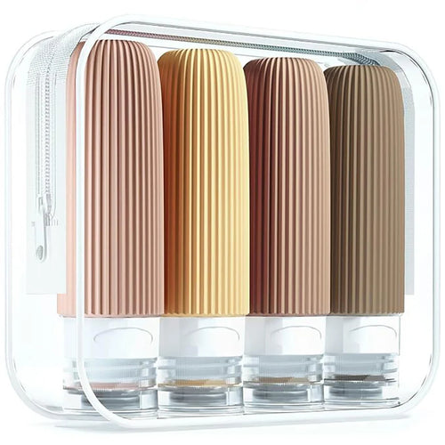 4 Pc/set Travel Bottles for Toiletries BPA Free Leak Proof Squeezable Travel Size Containers Travel Accessories Essentials