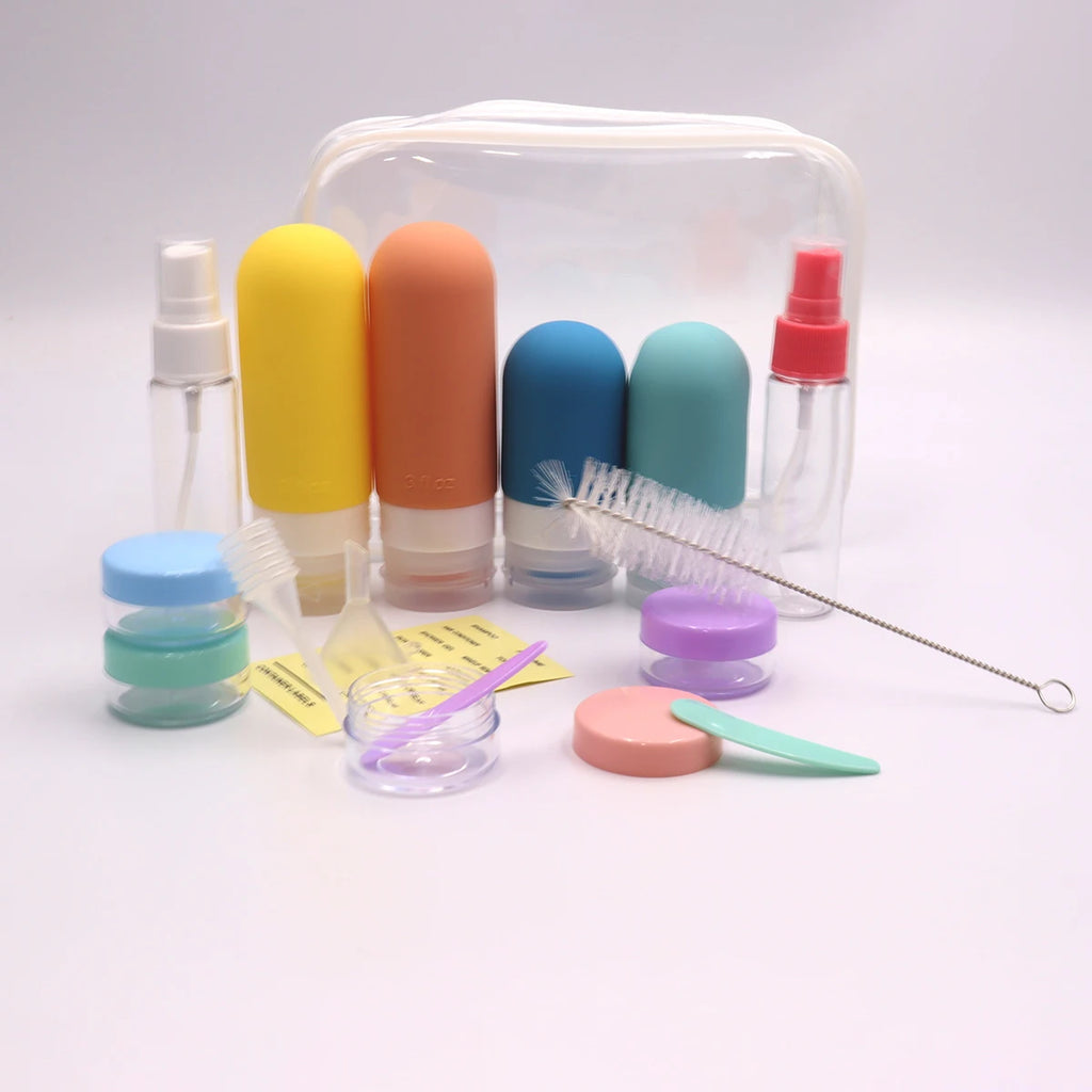 4 Pc/set Travel Bottles for Toiletries BPA Free Leak Proof Squeezable Travel Size Containers Travel Accessories Essentials